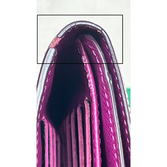 Louis Vuitton Eugenie Epi Leather Trifold Long Wallet Grenade Silver Hardware - Picture 14 of 16